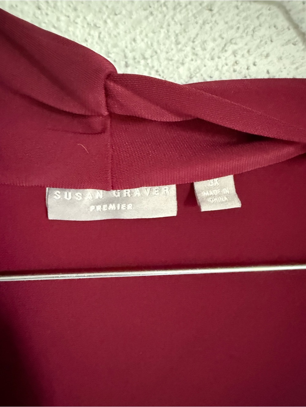 Susan Graver Deep Raspberry Open Cardigan - Picture 2 of 5